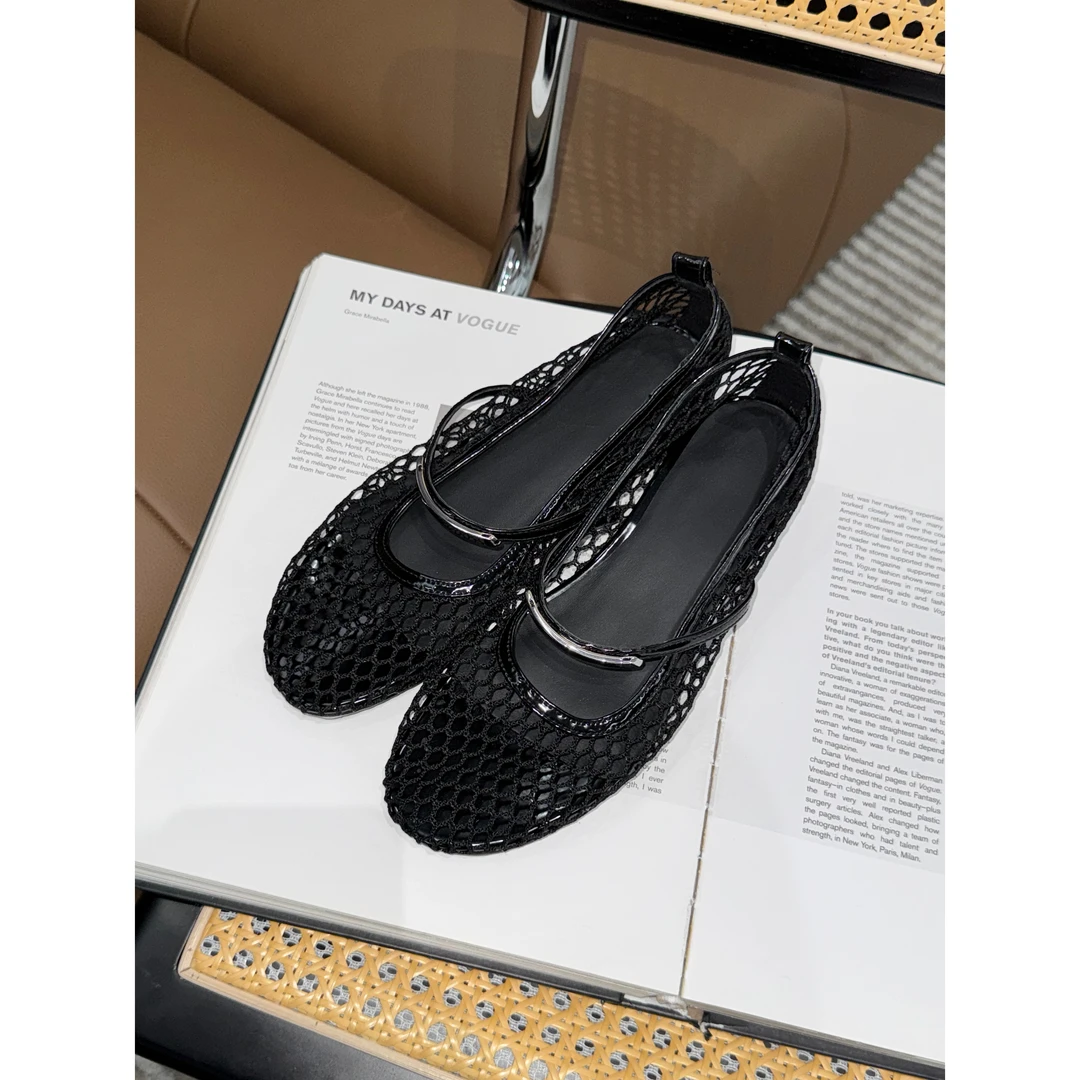 夏新款镂空编织法式时尚渔网鞋X-381