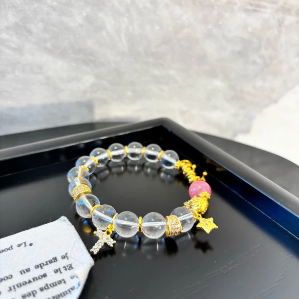 铜合金仿水晶手链 十字拉家星星手链SL2034