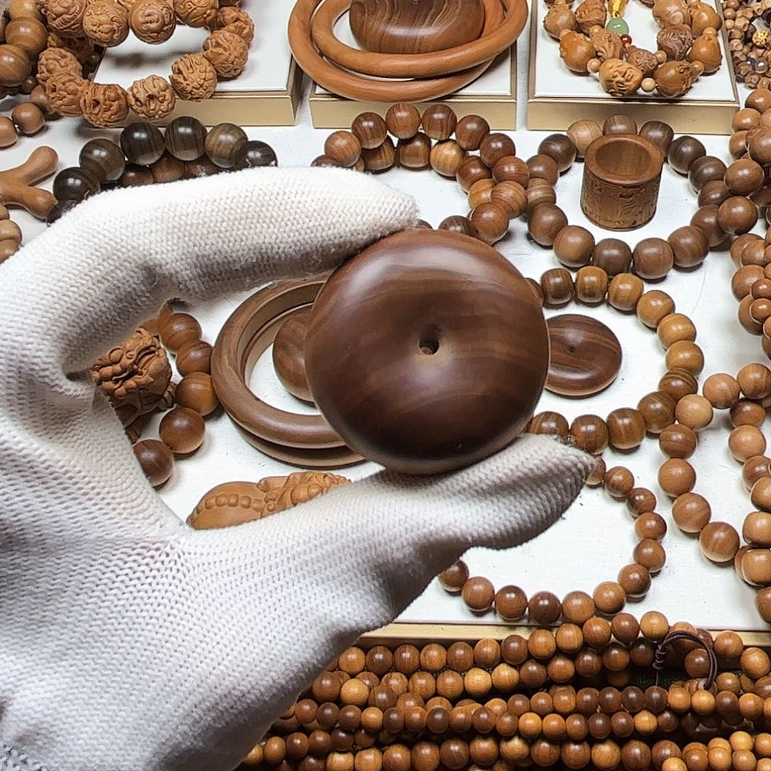 檀香木手串/手链老山檀香3.8面包圈