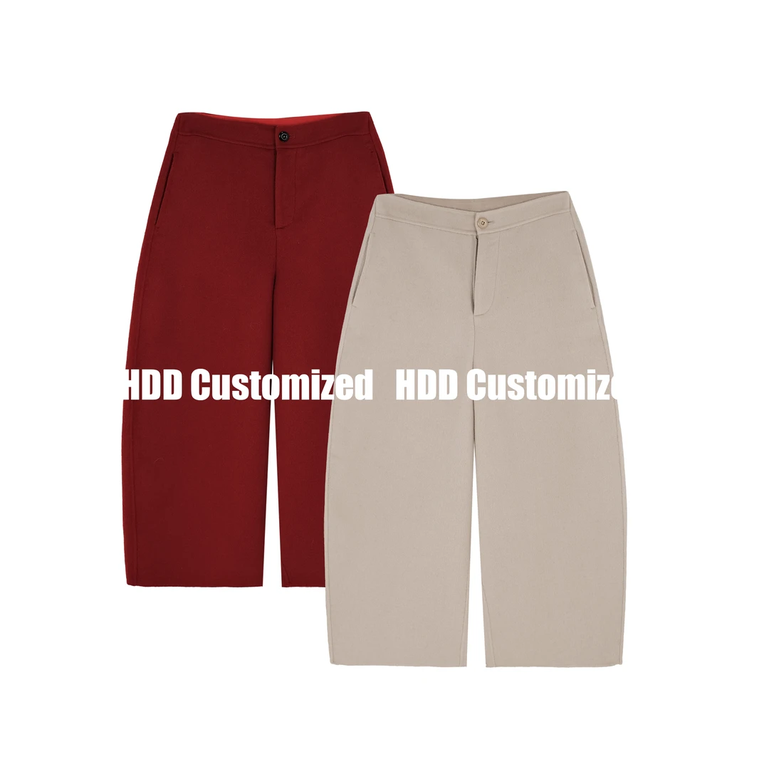 HDD- "品质百搭" 羊毛 女款韩版双面羊毛品质百搭休闲裤 Y1046