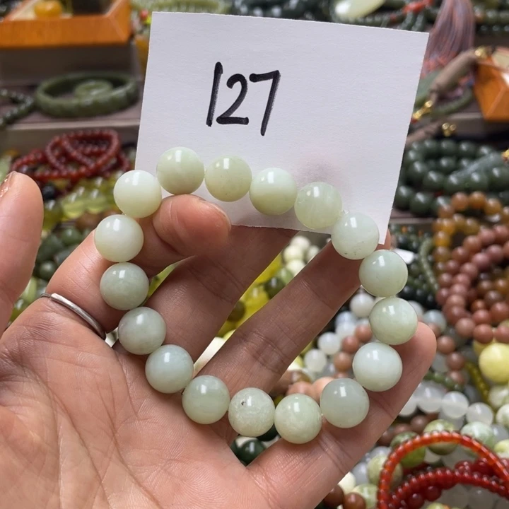 未镶嵌蛇纹石玉手链