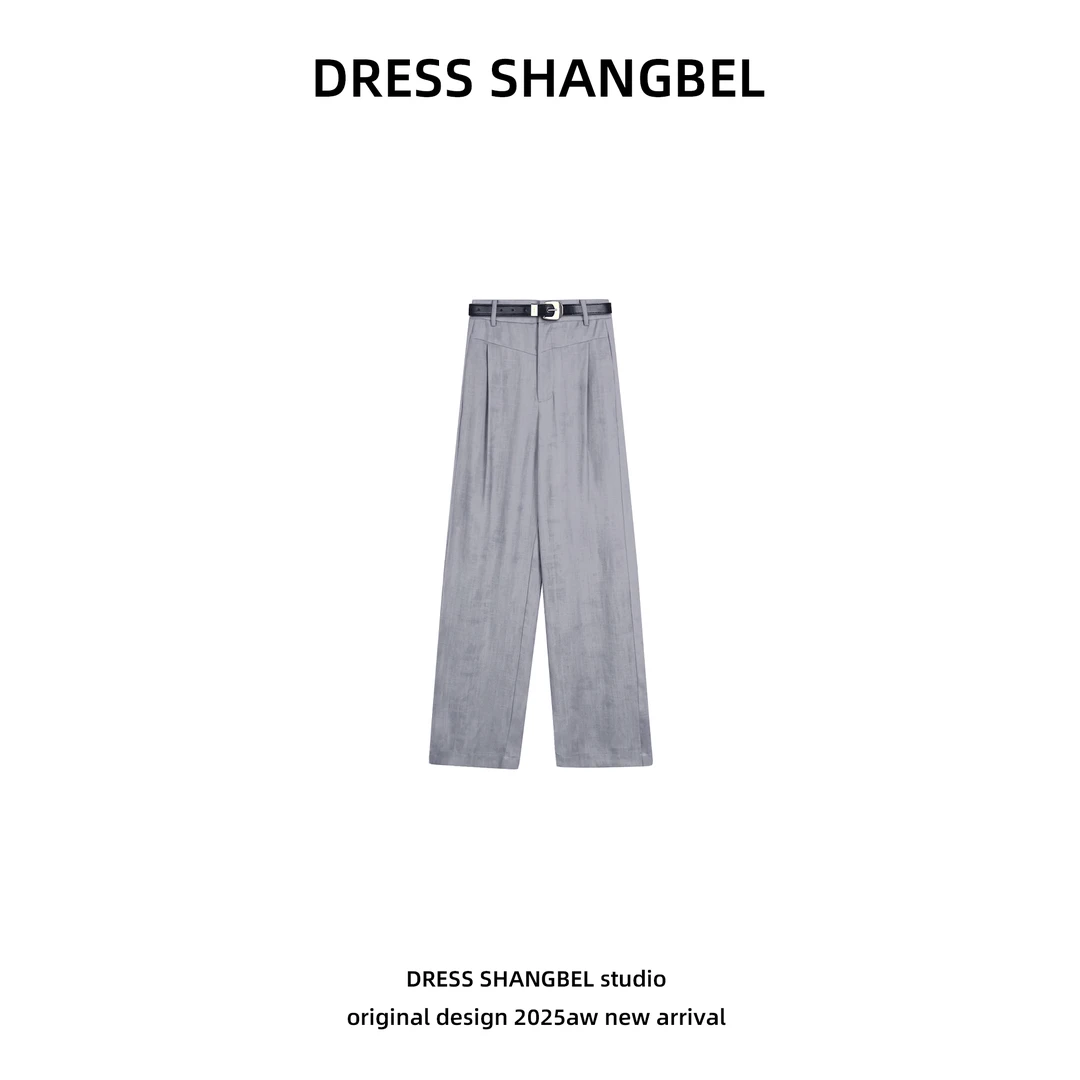 DRESS 2025年新款C4扎染高腰显瘦垂感抗皱休闲裤8616