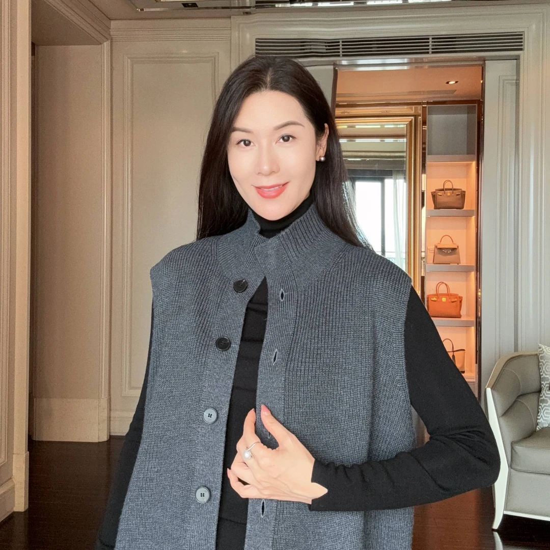 【胶囊衣橱】扬子纱极细美丽奴羊毛超克重时髦马甲CD2168309