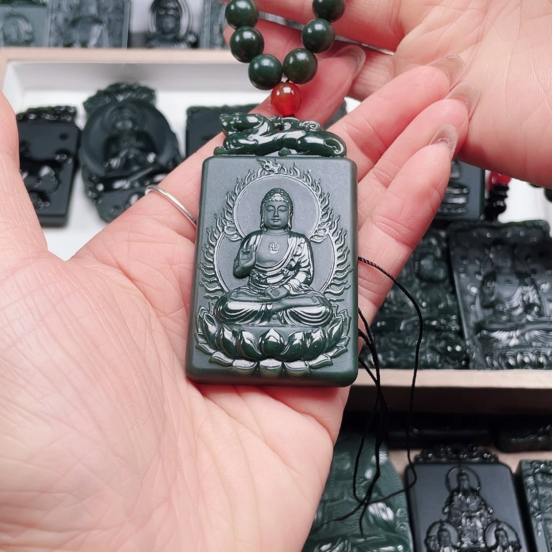 和田玉未镶嵌颈饰雁**声