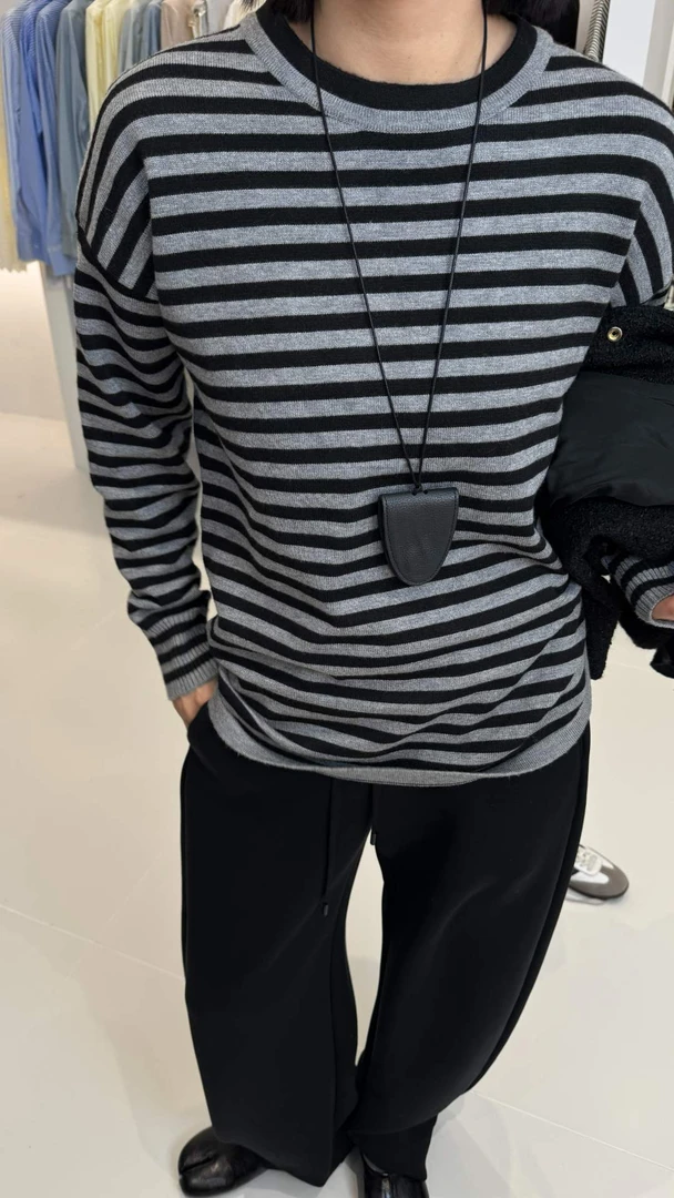 条纹套头针织衫DG11S-6686