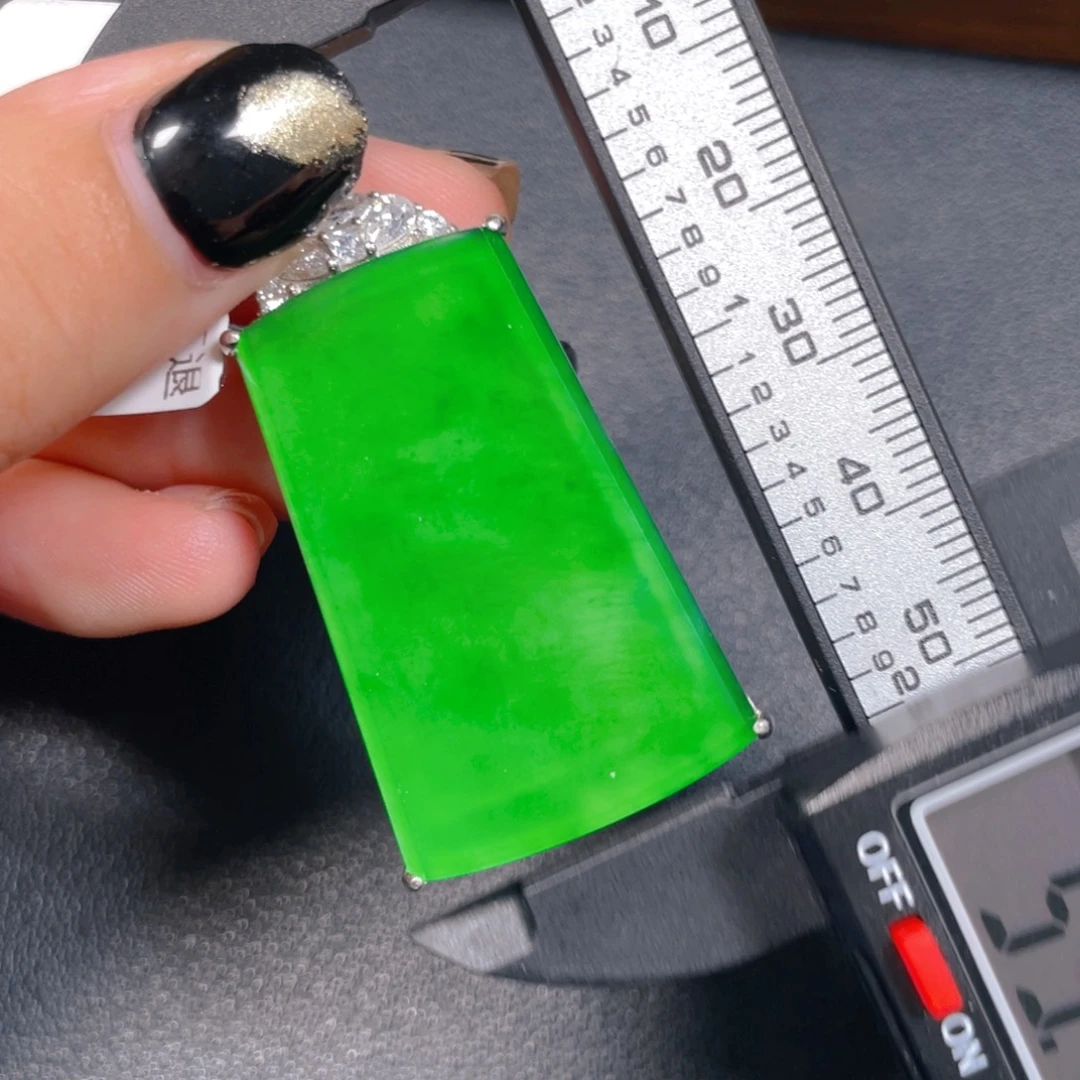 翡翠银S925镶嵌挂件jjnm