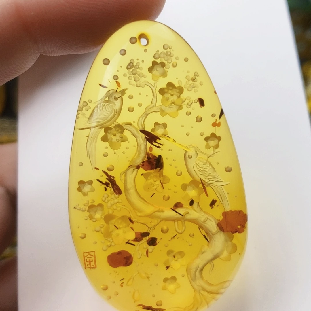 【闪购商品】琥珀（花珀）吊坠(不含链)未镶嵌