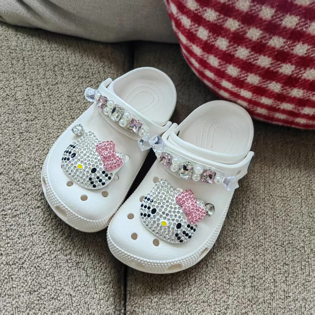 Dear Candy 亲子沙滩鞋软底时尚防滑包头洞洞鞋舒适凉鞋猫2103-1