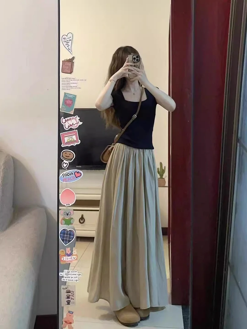 裙子女夏季新款女装miu里miu气chic韩系减龄穿搭法式连衣裙两件套