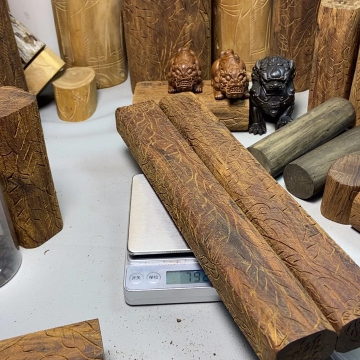 京***文木老山檀木料木料正区一对镇尺