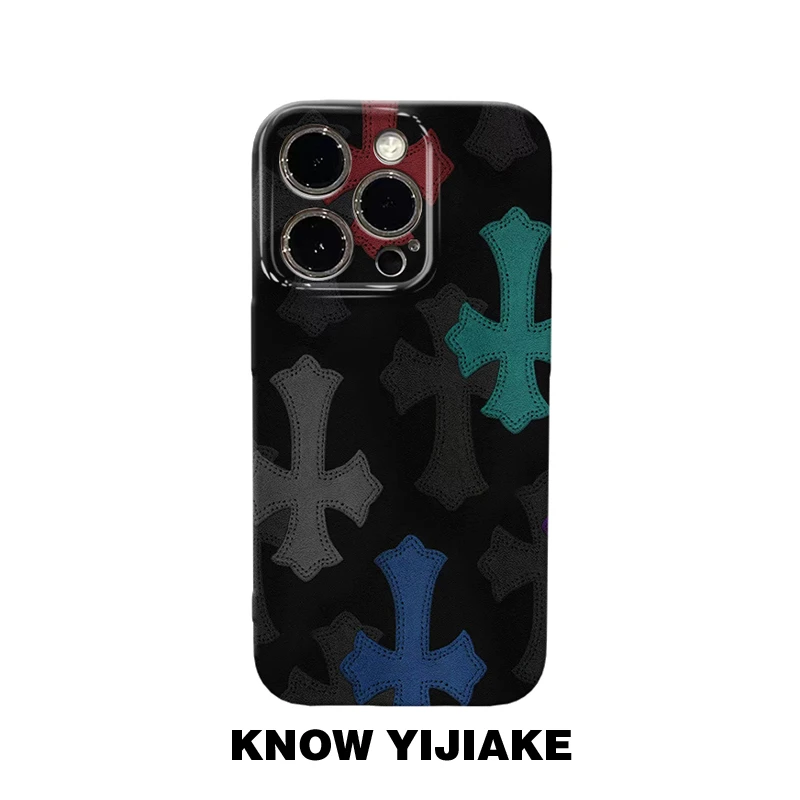 彩色十字架适用苹果手机壳华为荣耀OPPO软壳vivo小米iqoo防摔红米