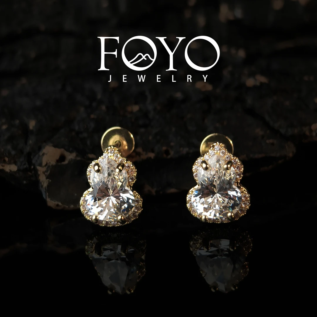 9005 满x镶x锆x石x葫芦耳钉