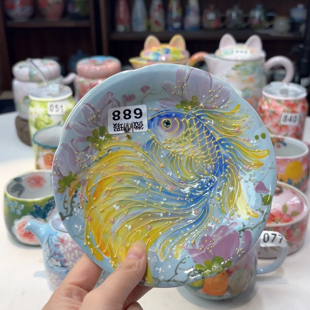 景德镇手绘高温釉下彩陶瓷茶具