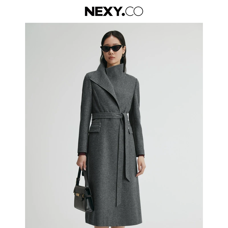 NEXY.CO/奈蔻气质优雅时尚中厚外套XK00628C4/XK00639W0