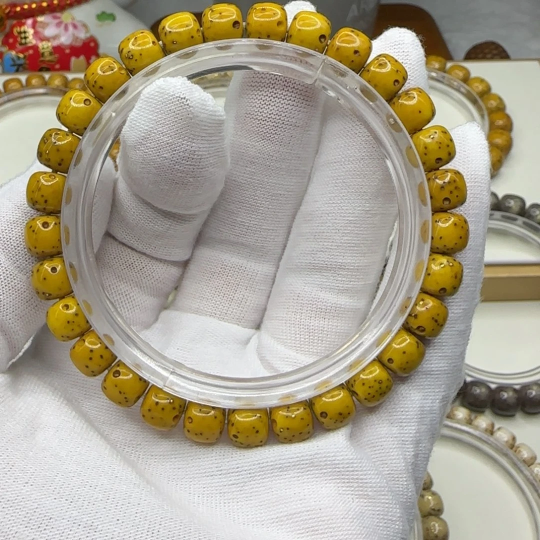 星月菩提手串原脂原生态数星星8×7同枝果文玩a5