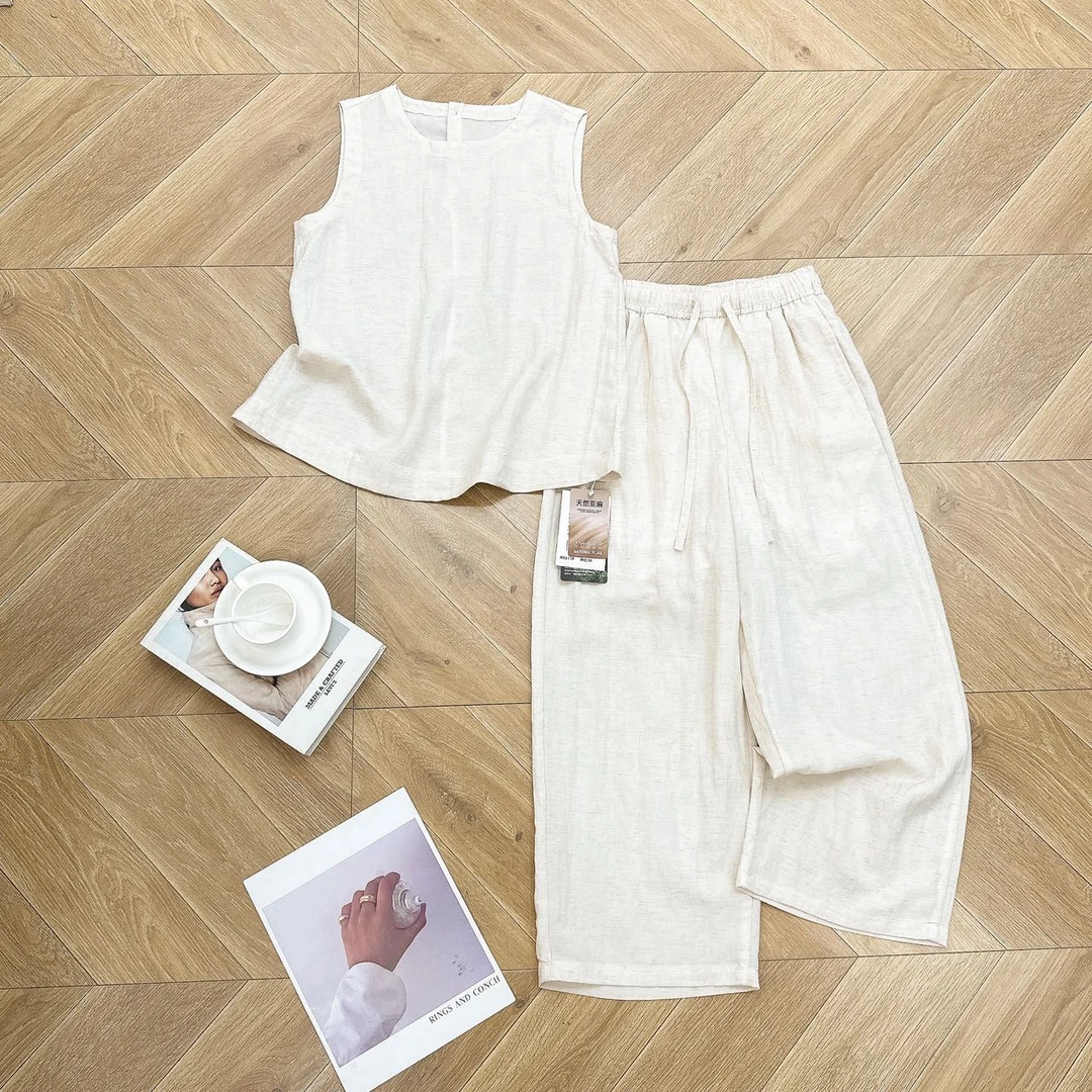 菲菲惊喜社“KX2119天丝亚麻套装