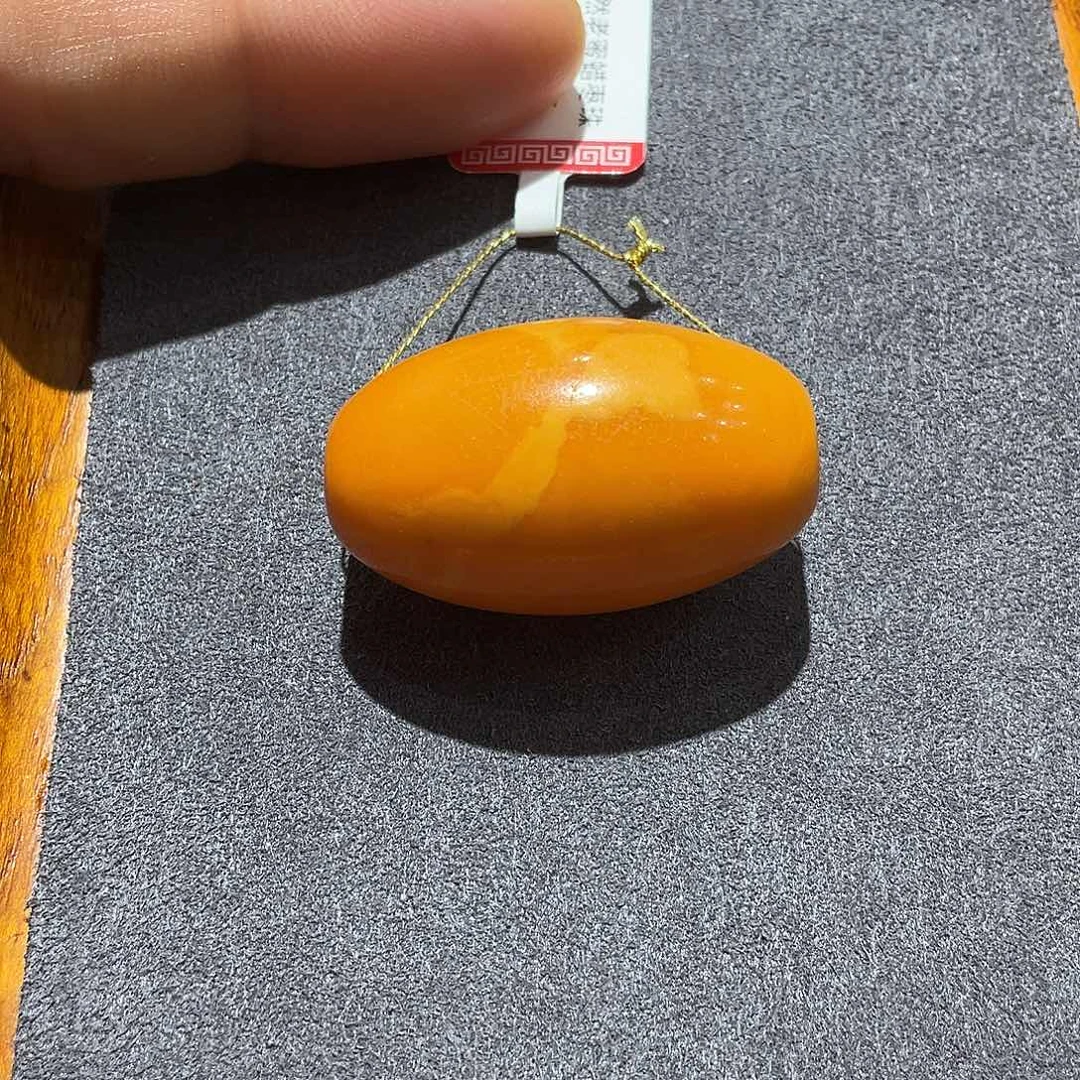 蜜蜡颈饰未镶嵌老蜜蜡橄榄珠直径18.5