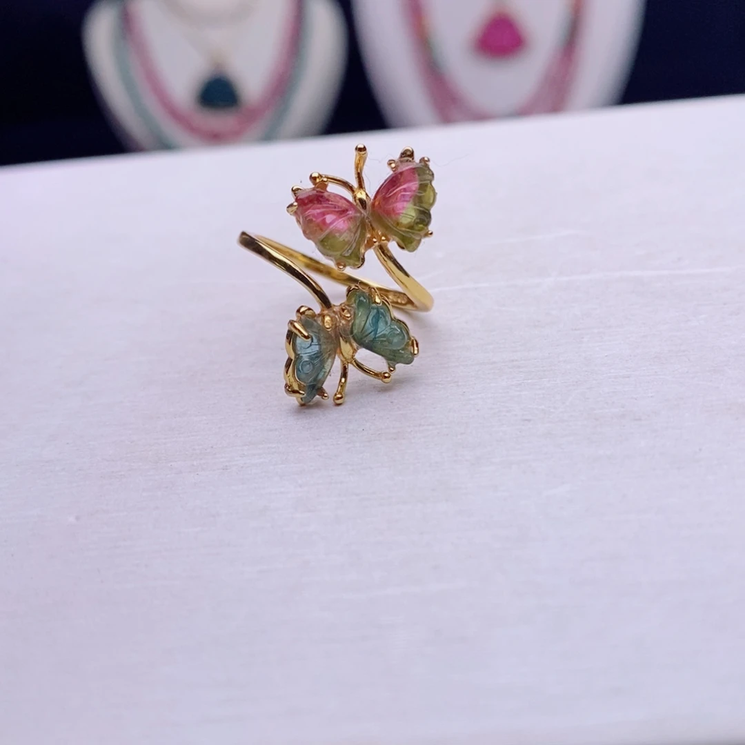 未镶嵌戒指碧玺碧玺A戒指