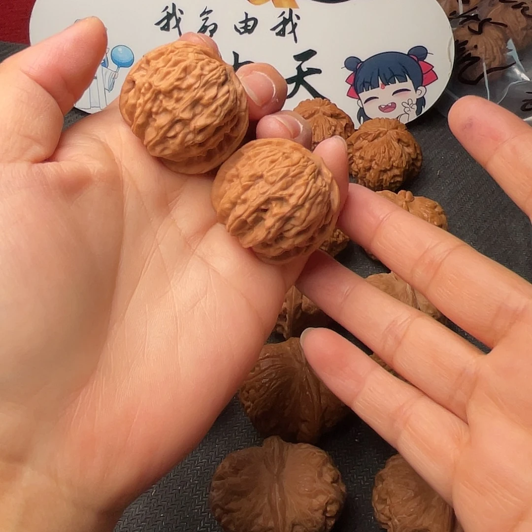把件文玩核桃W 18 34 红豆