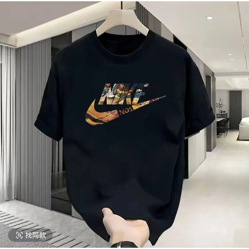 332重磅新疆长绒棉短袖圆领云柔水光T打底衫 男女纯棉T--A14