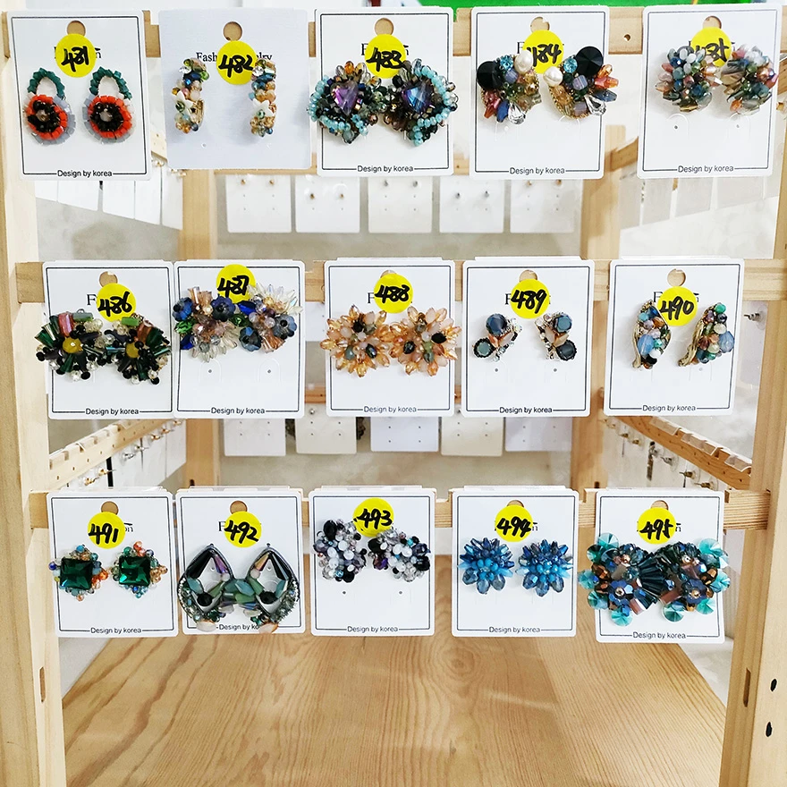 铜合金玻璃耳饰 (M481-M540)-023民族风纯手工流苏耳环合集