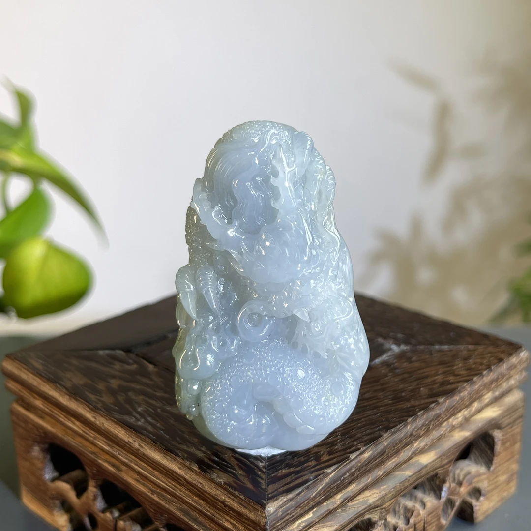 JCB24-265 天然缅甸A货翡翠 龙牌