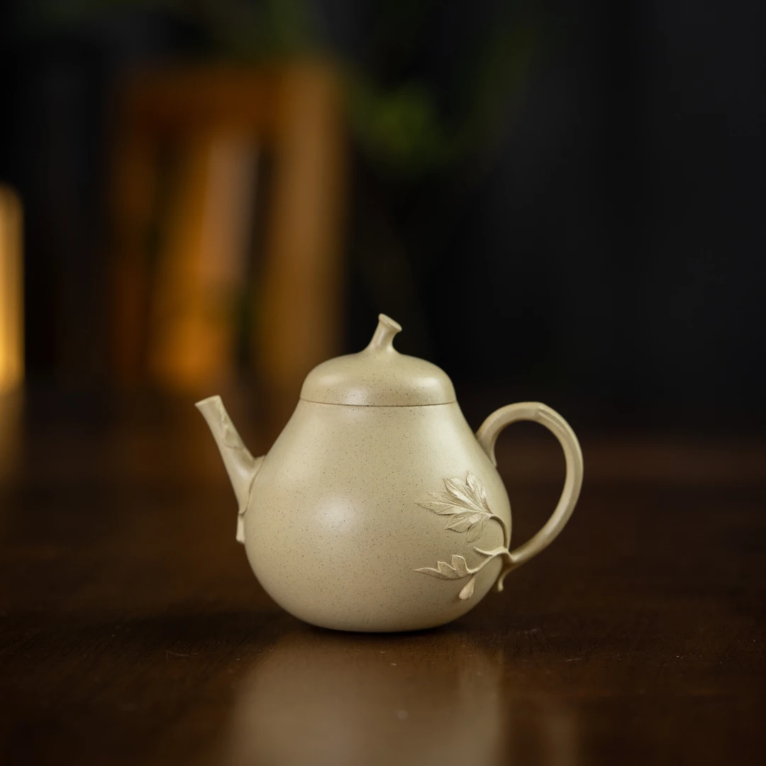 珽珽茶器【欢聚一堂】茄瓜（小） 丁梓凌 本山绿 95cc 紫砂壶