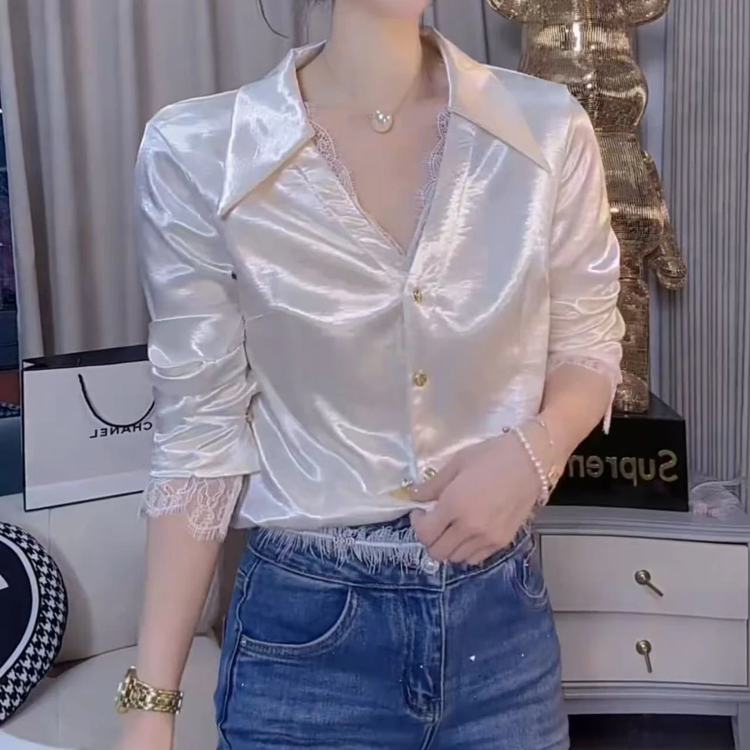 2025春夏新款时尚显瘦气质女士网红洋气衬衫百搭款D7787
