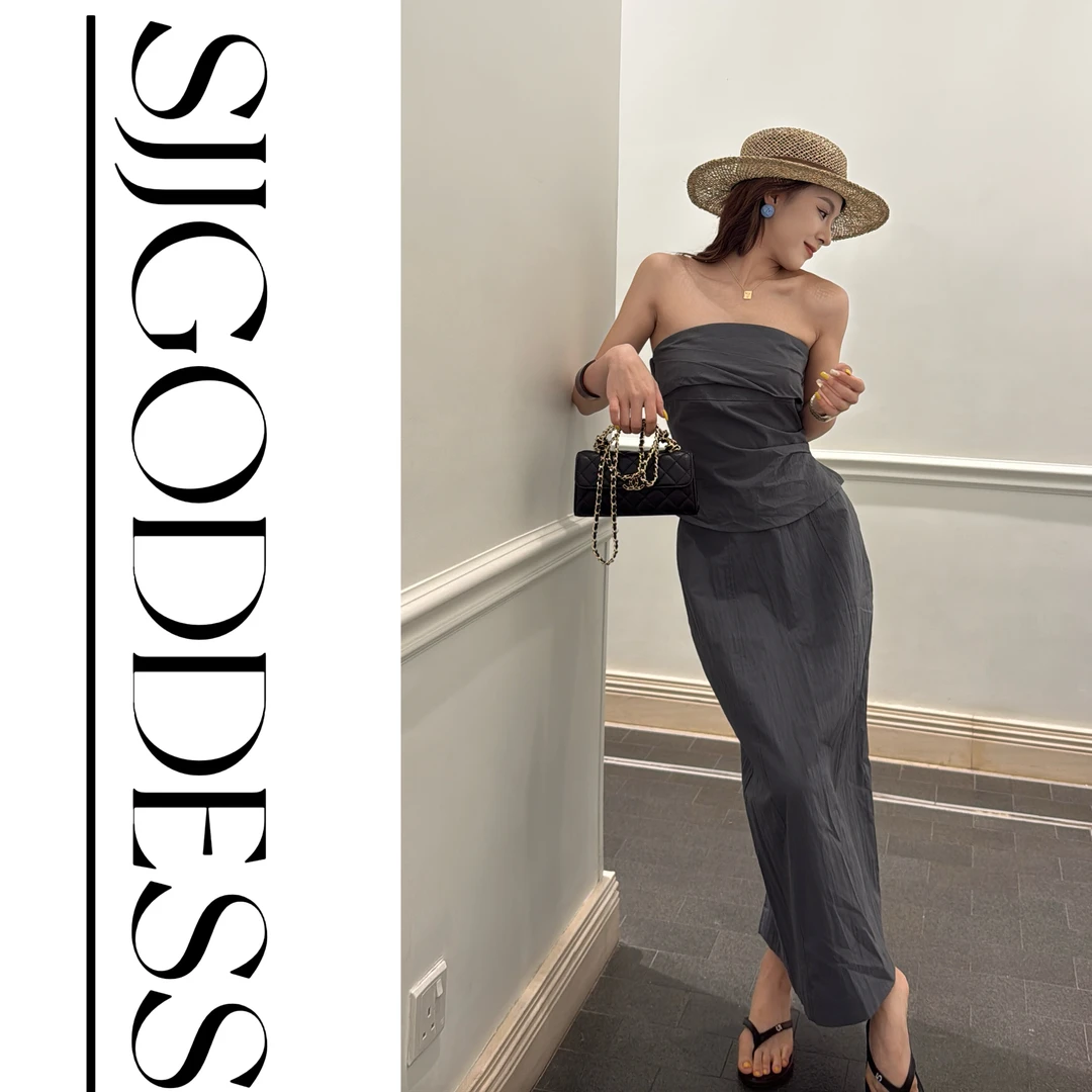 【娇娇私服定制】新款设计款抹胸+半身裙两件套（衣33裙79）60921#