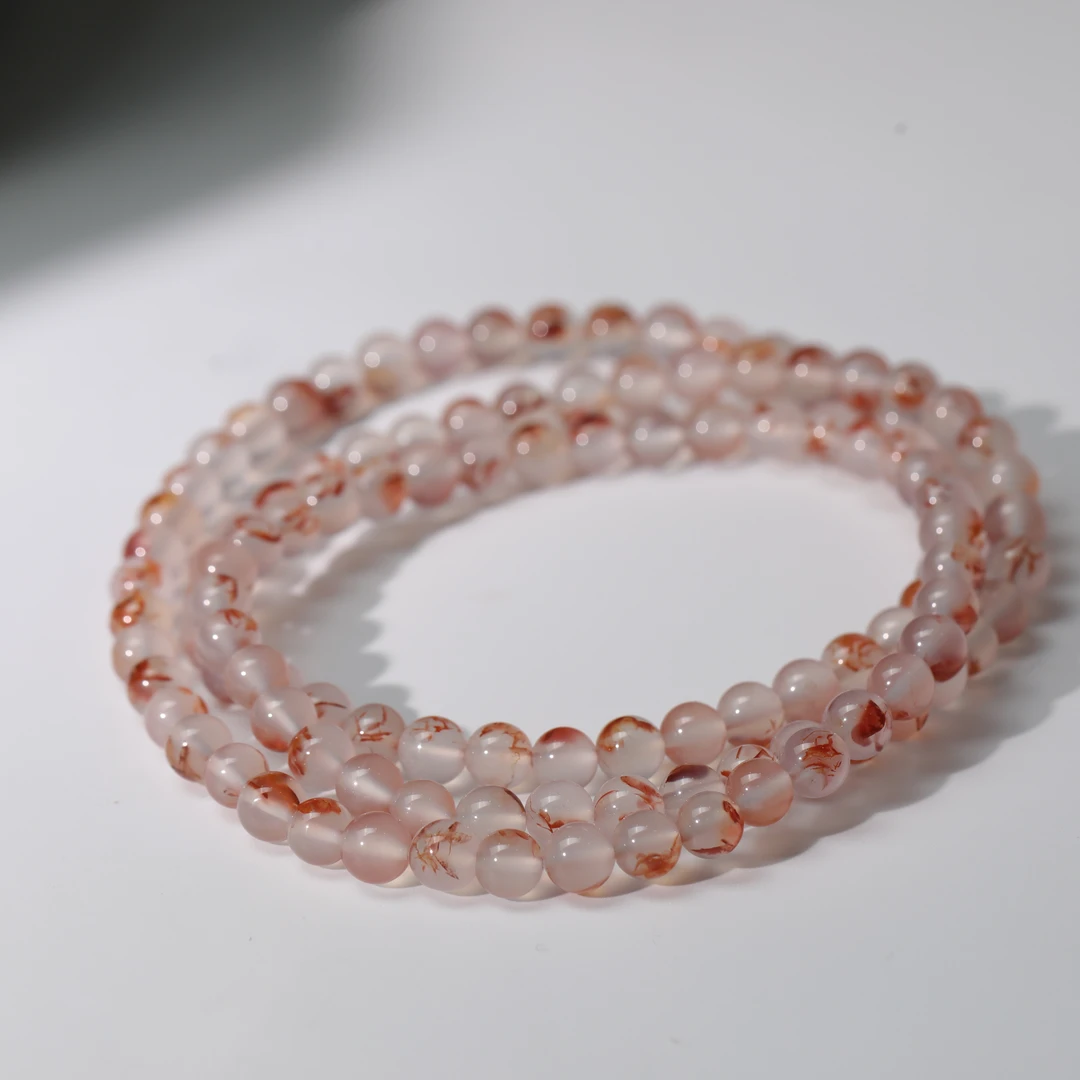 【竞拍】南红飘花多圈手串 XQC0901-10