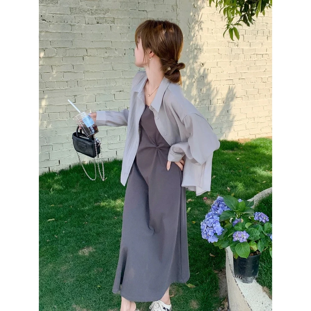 【空山雾霭】300斤大码胖mm显瘦遮肉气质套装宽松2025秋新