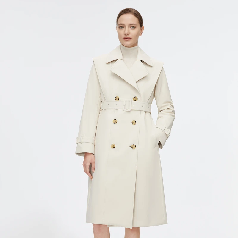 波司登【商场同款】鹅绒洋气气质长款防风时尚优雅风衣鹅绒服