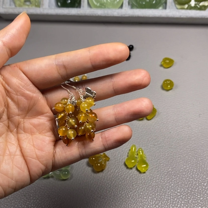 【闪购商品】蛇纹石玉未镶嵌挂件耳饰耳环项链
