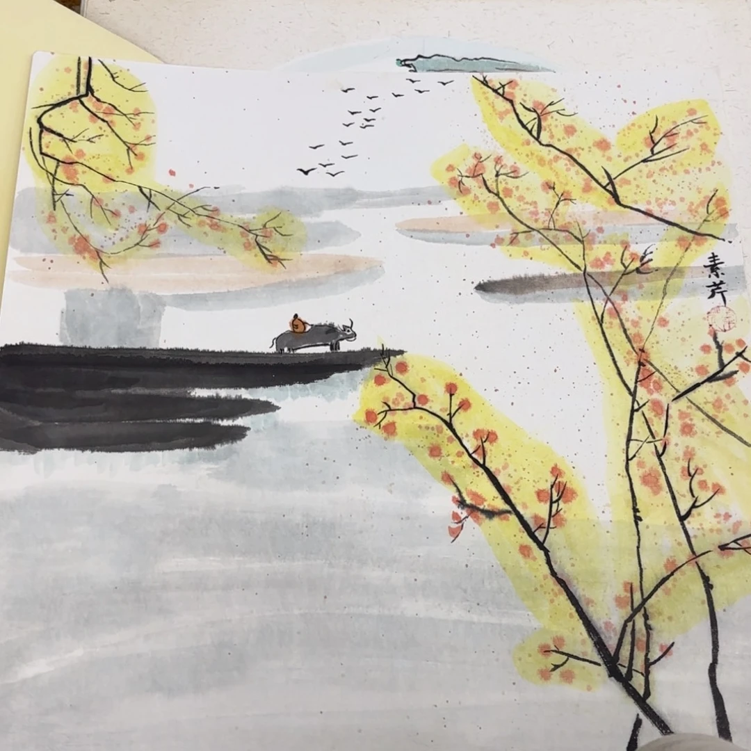 国画38-38卡纸作品艺