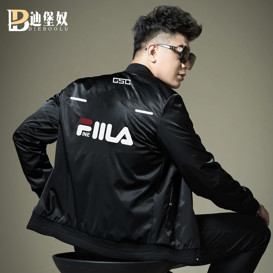 欧货高端潮牌棒球领夹克2025新款秋季字母印花高级感男士休闲外套