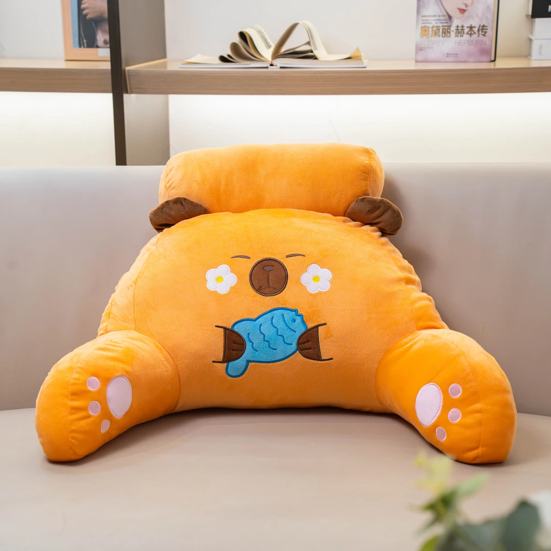 卡皮巴拉床头靠垫软包大靠背沙发护腰靠枕宿舍学生床上躺靠好物