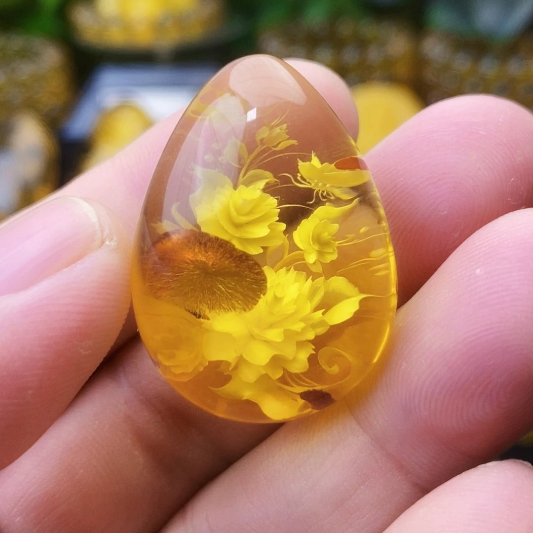 【闪购商品】琥珀（花珀）吊坠(不含链)未镶嵌