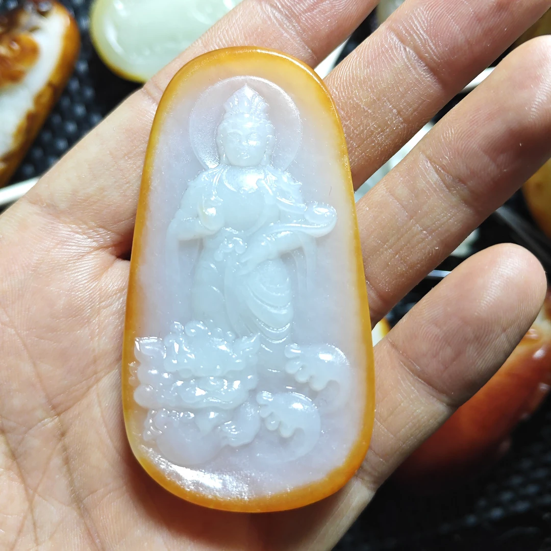 特色手工艺手工雕刻观音