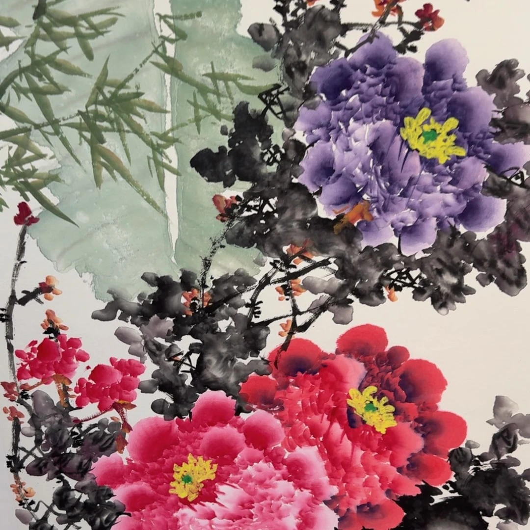 国画国画作品山水花鸟