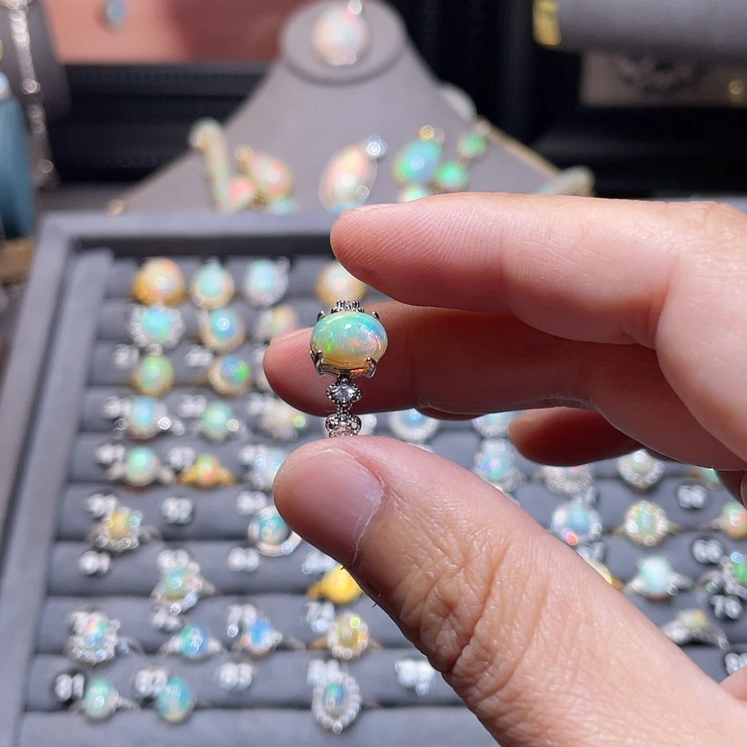 银S925镶嵌欧泊戒指）达*囡