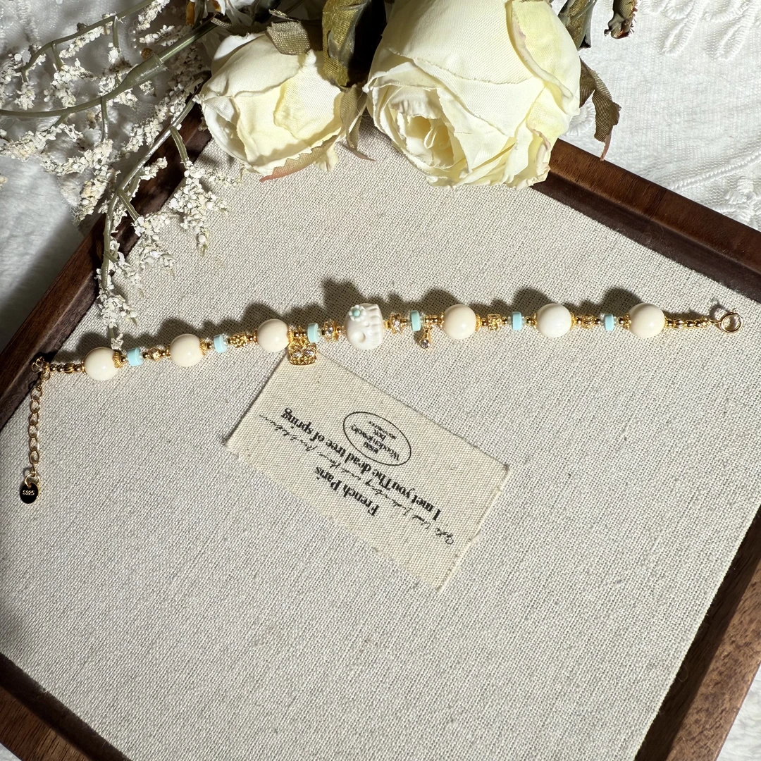 猛犸牙阿呆原矿松925手链*自发