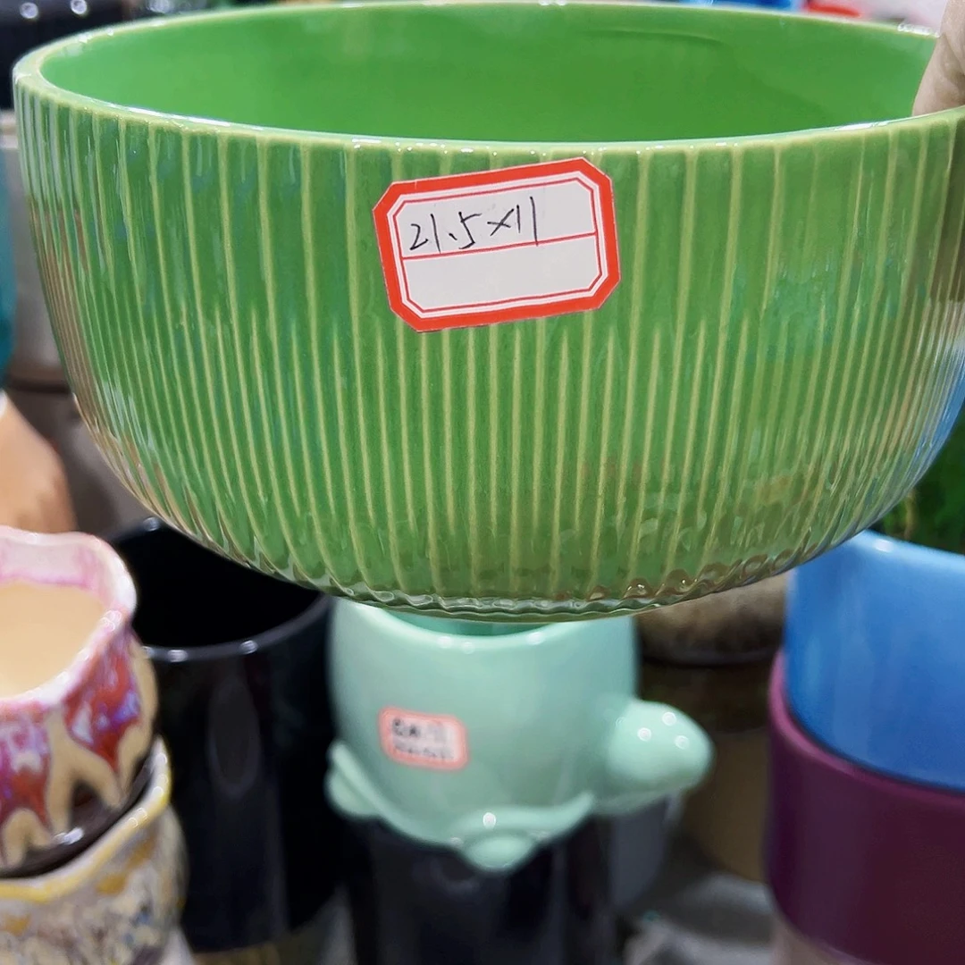 有孔外贸尾单陶瓷花盆凑单10米包邮