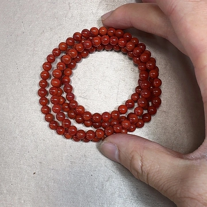 南红玛瑙未镶嵌手链项链多圈原矿南红满肉满色虎皮火焰纹5加