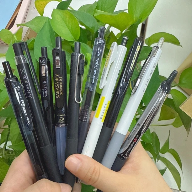 高端天花板/日本百乐中性笔斑马进口黑色水性笔0.5mm考试笔刷题笔