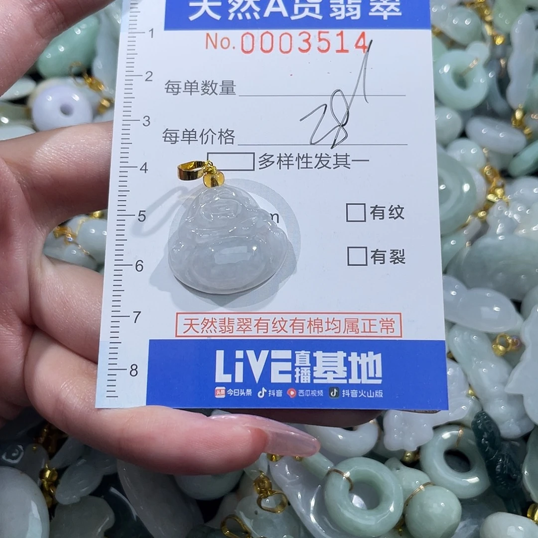 翡翠未镶嵌吊坠(不含链)