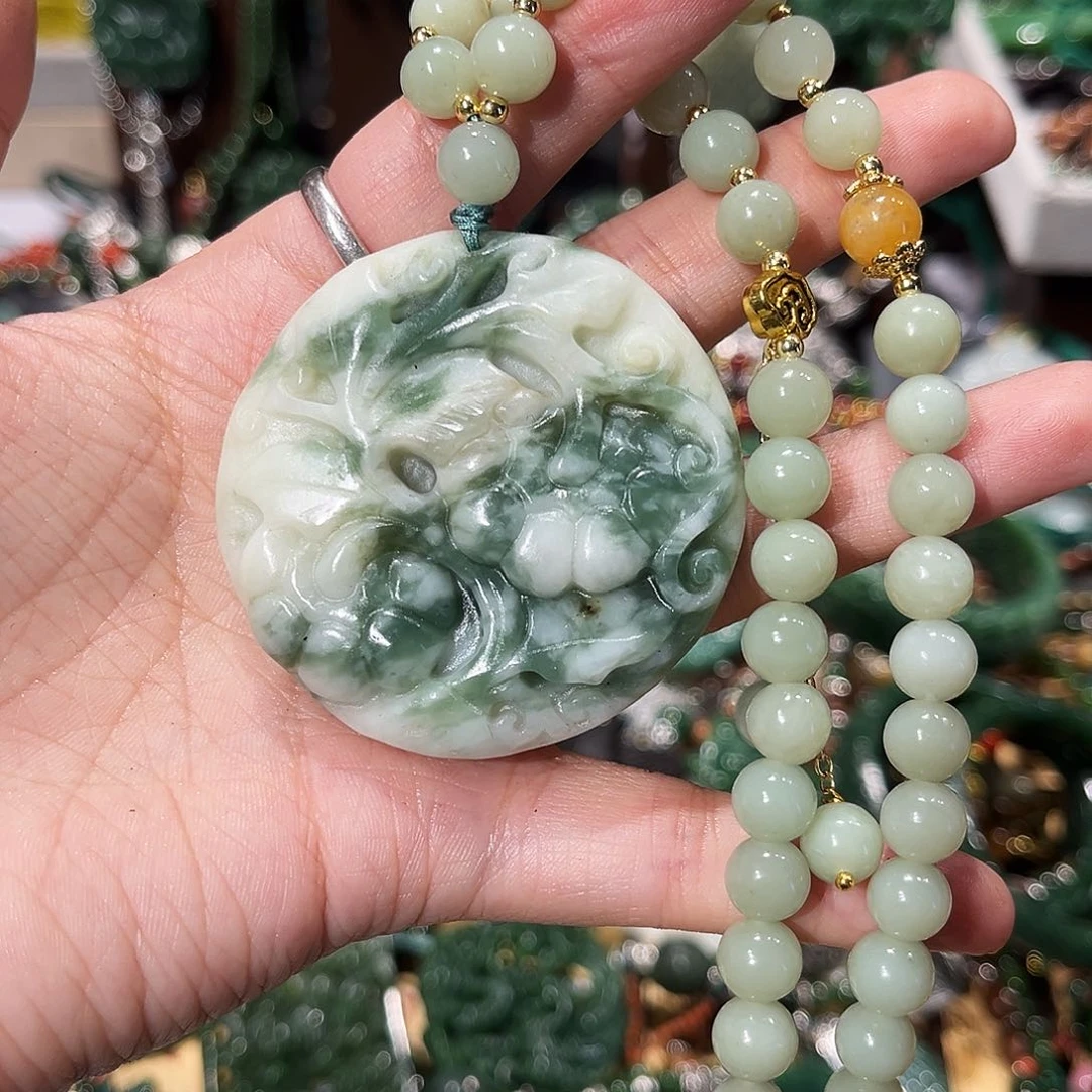 未镶嵌岫玉毛衣链