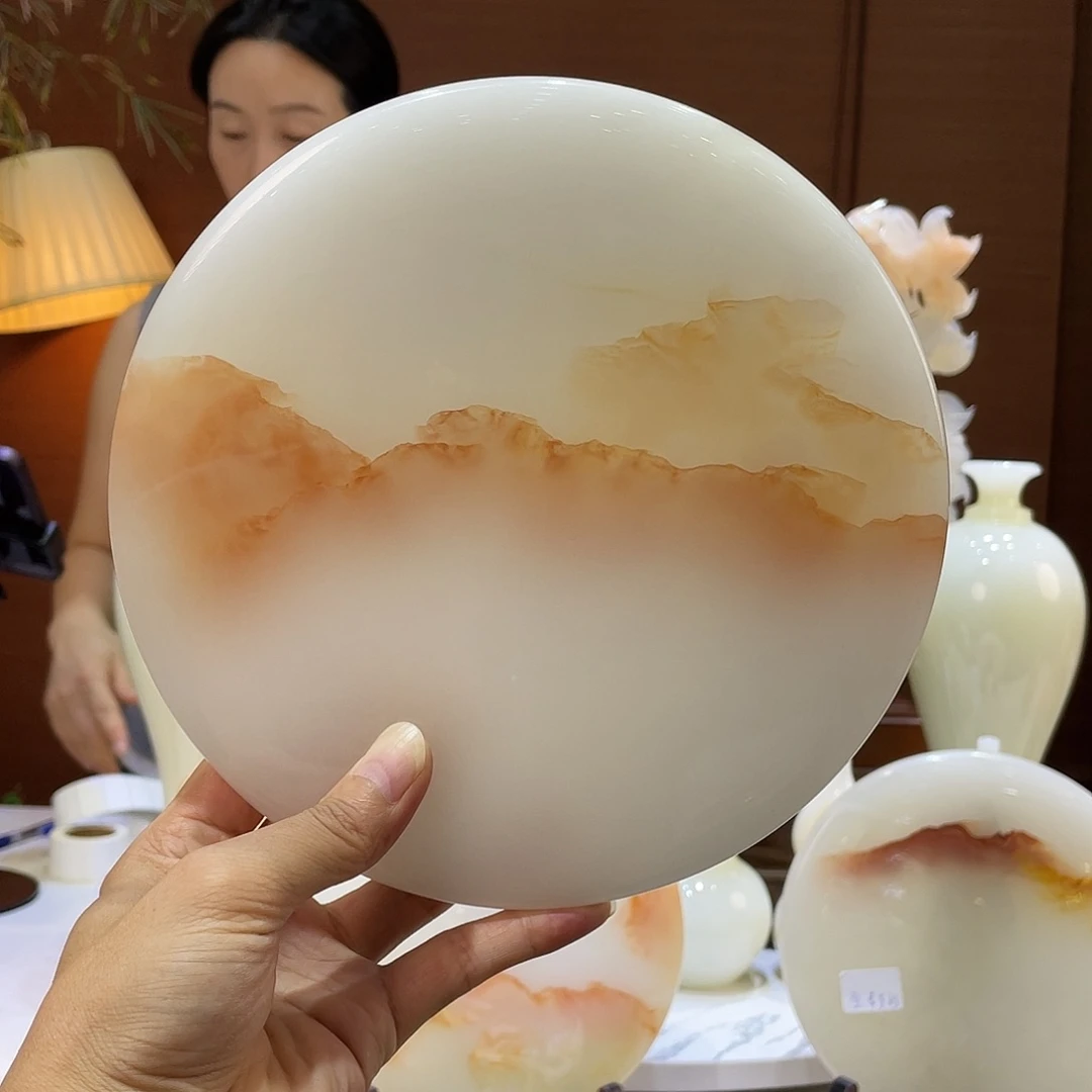 连***砖雕精品天然玉石摆件
