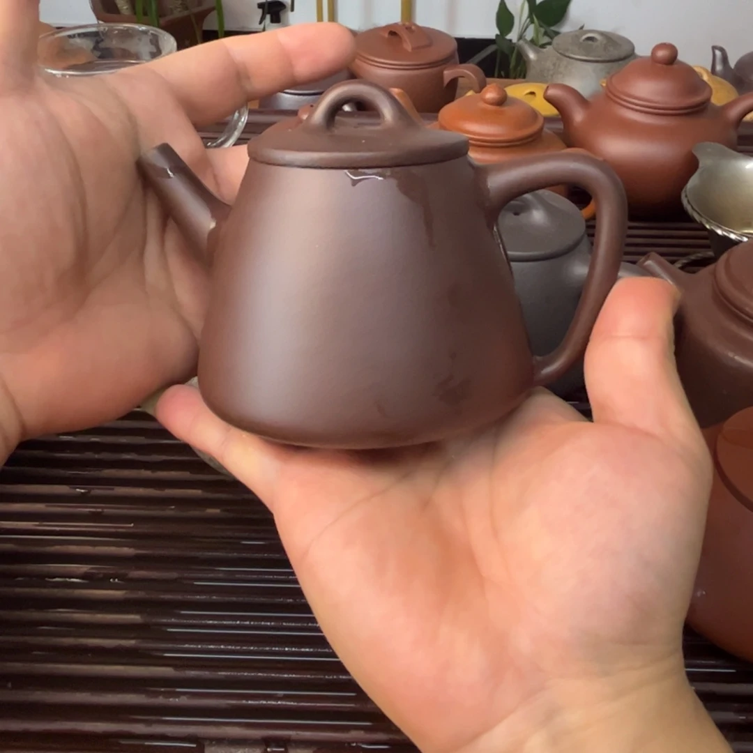 紫砂茶壶半手工紫泥高石瓢
