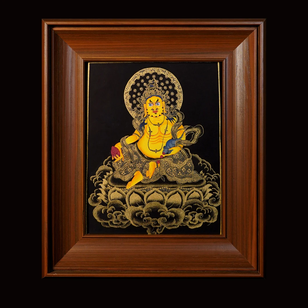 《福潼缘》纯手绘唐卡摆台桌摆矿物质颜料