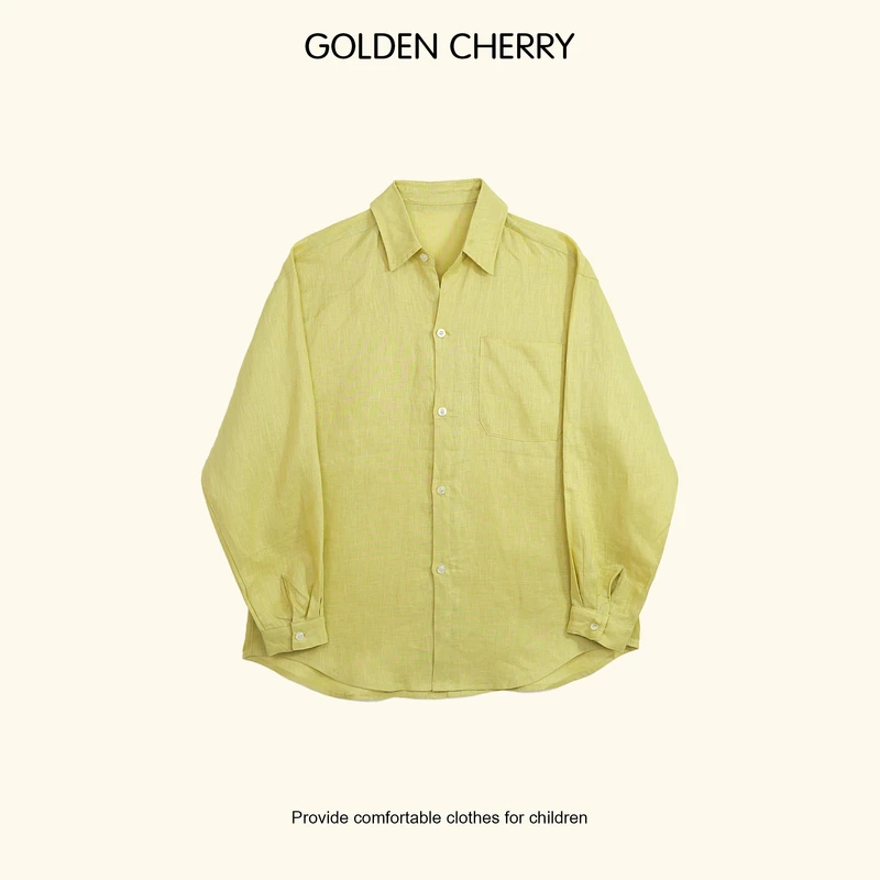 【金樱桃Golden cherry】亲子纯色透气舒适衬衫QDD332